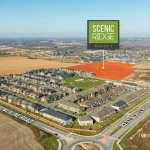 Aerial site map of Scenic Ridge Phase 3 in Paris, Ontario, highlighting the development location near Rest Acres Road and Powerline Road.