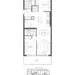 Floor Plan - 910sf – 2B+D