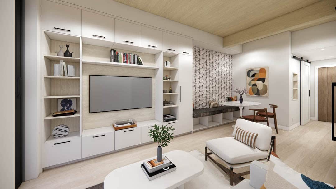 Start Condos - Studio 2 Rendering of the interior of a Studio Suite at Start Condos in Barrie