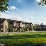 Beautiful private homes in a new pre construction towns development with green spaces named the Creekview Collective