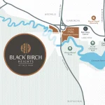 Location map for Black Birch Heights at Taza Park, showing its proximity to Glenmore Reservoir, Mount Royal University, Weaselhead Flats, and major Calgary roadways.
